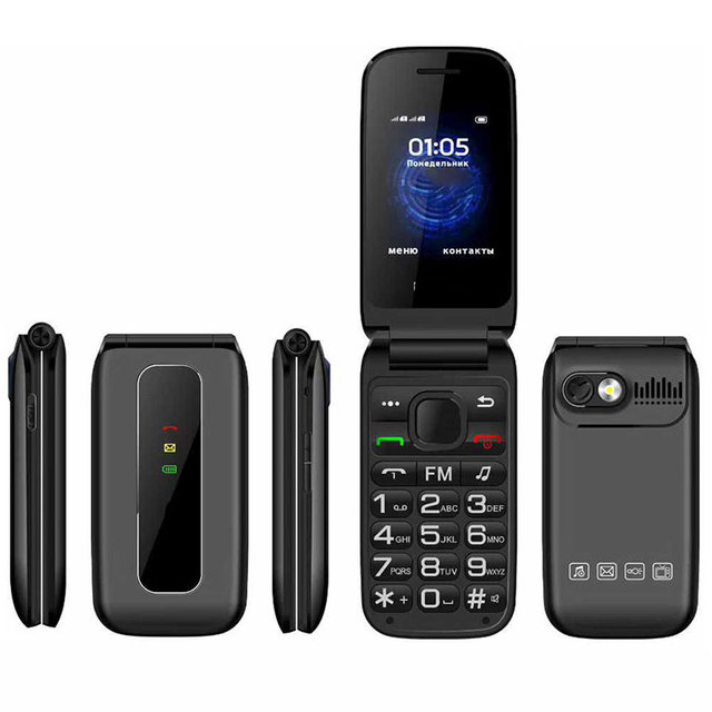 2G GSM Flip Phone Dual SIM 2.4 Inch Keypad Mobile Phone with Camera Low Price Feature Phone Custom Logo Wholesale