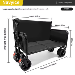 Direct Factory Heavy-Duty Foldable Camping Wagon 200kg Load Capacity All-Terrain Universal Wheels 40HQ FCL Bulk Wholesale - Product Image 2