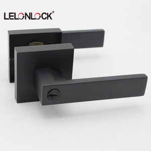 Popular North and South America Black Lever Square <strong>Door</strong> <strong>Handle</strong> <strong>Locks</strong> Entrance Security <strong>Door</strong> <strong>Lock</strong> with <strong>Key</strong> - Product Image 2