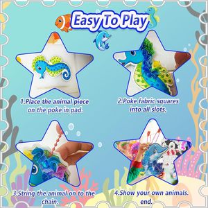 Kit de Arte <span class=keywords><strong>Poke</strong></span> para Niños de 4 a 10 Años, Tablero de Dibujo de Plástico ABS, Manualidad sin Desorden, Regalo Educativo para Niños y Niñas (Océano, Flor) - Product Image 5