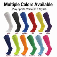 Chaussettes de football longues respirantes antidérapantes absorbant la transpiration avec semelle épaissie effet serviette anti-frottement couleur unie coupe haute pour homme
