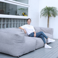 Ensemble de meubles d'intérieur au design européen moderne 2022, canapé modulaire en forme de U en mousse, sectionnel, pour fauteuil pouf garni de mousse déchiquetée