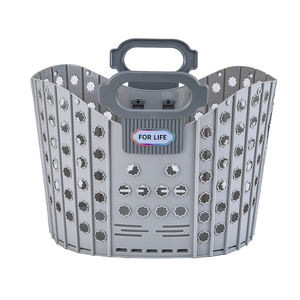 Support customized foldable laundry storage basket with handle portable storage basket
