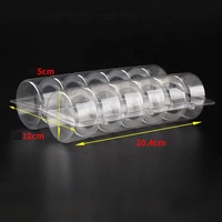 Boîte transparente en PVC PET, 12 compartiments, plateau d'emballage en plastique avec couvercle à rabat pour gâteau de lune, simple Blister, vente en gros