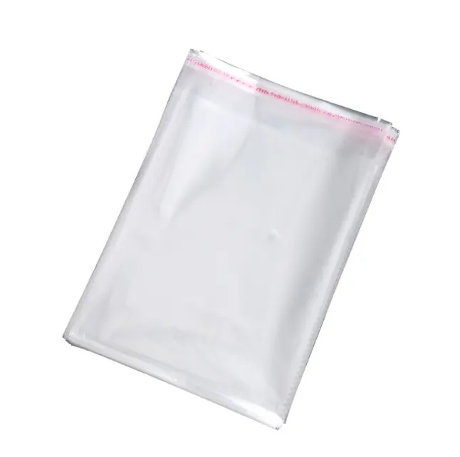Sıcak satış özel yapışkanlı opp torba çeşitli boyut şeffaf plastik opp paketi çantası
