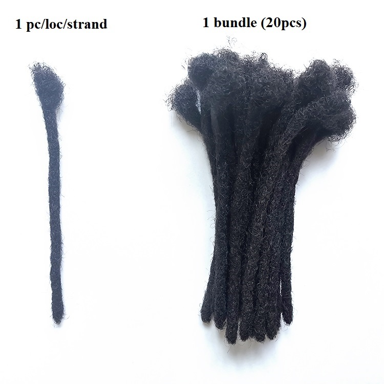 KAMA Afro Kinky Dreads Brazilian Remy Hair 8" Bulk Human Braiding Hair Extensions Jerry Curl Hair Weaving Single Weft Wholesale Detail Section 3