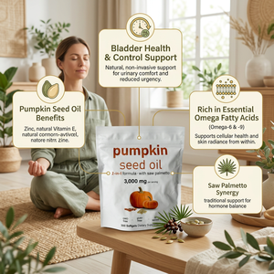 Cápsulas de Aceite de Semillas de Calabaza Prensado en Frío OEM Personalizadas para la Salud de la Vejiga y el Apoyo Urinario, Servicio ODM de Marca Privada - Product Image 1