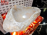 Vente directe en studio lavabo en cristal blanc intégré pour créer lavabo en cristal