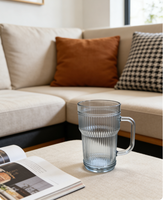 Gobelet à poignée 500 ml au design moderne, portable, en PC de qualité alimentaire, écologique, compatible lave-vaisselle, idéal pour les fêtes