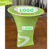Table de promotion portable de style moderne, comptoir de présentation pliable avec tissu de tension et matériau en aluminium