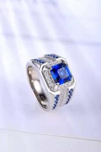 Custom 925 Sterling Silver Moissanite <b>Diamond</b> <b>Ring</b> Lab Grown <b>Diamond</b> Statement Jewelry - Product Image 5