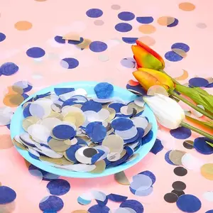 Festa di nozze Streamer Lip Gloss Gender Reveal cerchi di coriandoli all'ingrosso 1cm multicolore 150g