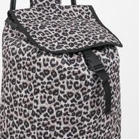 Sac de courses à roulettes personnalisé imprimé léopard 33l avec poche zippée sécurisée, vente en gros
