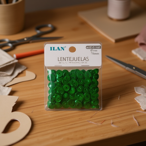 Paillettes ILAN 6mm Verdi 15g Decorazioni Artigianali Rotonde in PET - Product Image 6