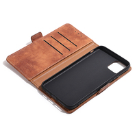 Étui de téléphone à clapet en cuir PU de luxe classique avec porte-cartes et design antichoc pour 15 Pro Max