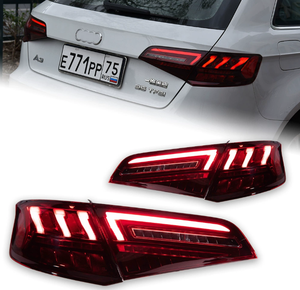 <span class=keywords><strong>Audi</strong></span> <span class=keywords><strong>A3</strong></span> Hatchback 2013-2019 <span class=keywords><strong>Sportback</strong></span> สัญญาณไฟ LED แบบไดนามิก, ไฟท้ายเลนส์สีแดงอุปกรณ์เสริมไฟรถยนต์สำหรับหยุดเบรกและถอยหลัง - Product Image 2
