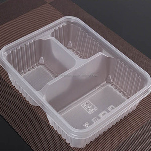 Micro-ondes plastique Pp préparation de repas jetable <span class=keywords><strong>Bento</strong></span> récipient de nourriture <span class=keywords><strong>3</strong></span> compartiment boîte à déjeuner - Product Image 6