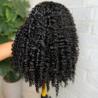 Perruques ELI HAIR en cheveux humains, perruque Lace Front à boucles birmanes et bouclées rebondissantes, perruque frontale SDD pour femmes noires, double densité