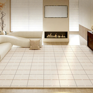 Tapis mural haut de gamme en polyester à rayures, style crème français, moderne et simple, résistant à la saleté, facile d'entretien - Product Image 2