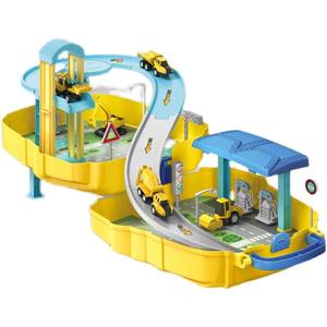 DIY Puzzle Puzzle Ingénierie Pompiers Police Voiture Racing Set <span class=keywords><strong>Parking</strong></span> Lot Sacs à dos Jouets éducatifs Pretend Play Toys - Product Image 1