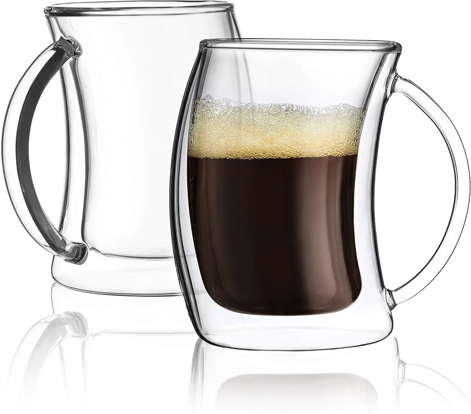 Tasse à café en verre à Double paroi, commerce des états-unis, Lfgb bsi