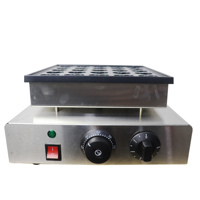 Mini Crêpière Électrique 25 Trous pour Crêpes Croustillantes et Gâteaux Miniatures en Forme de Cœur