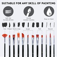 Ensemble de peinture acrylique 24 couleurs, peinture pour tissu (59 ml/flacon), 10 pinceaux d'art, papier, toile, bois, céramique, fournitures d'art pour tissu
