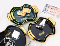 Ensemble de 3 pièces Phnom Penh en plastique transparent écologique pour décoration de table, assiettes de présentation, mariage, fête, vente en gros, service à fruits et thé