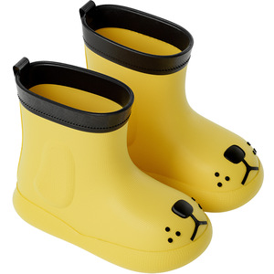 Zapatos de Lluvia para Niños con Diseño de Cachorro Amarillo, Estilo 2026, PVC Impermeable y Antideslizante, Zapatos de Lluvia Modernos - Product Image 1