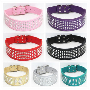 <span class=keywords><strong>Collar</strong></span> decorativo para mascotas de cuero PU ajustable a la moda, <span class=keywords><strong>Collar</strong></span> de perro con tachuelas de cristal, <span class=keywords><strong>Collar</strong></span> de perro con diamantes de imitación ostentosos de lujo - Product Image 3