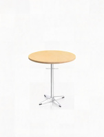 Table de bistrot rectangulaire moderne avec base en métal chromé, table de restauration pour café, bistrot, hôtel