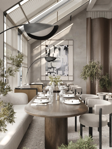 Mobilier de restaurant sur mesure, comptoir de bar moderne, tables et chaises de salle à manger, design d'intérieur, aménagement de boutique - Product Image 3