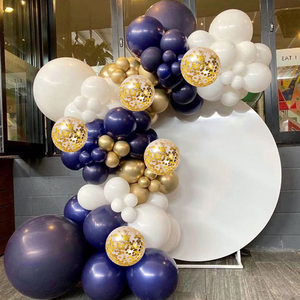 Kit d'arche de ballons de confettis <span class=keywords><strong>bleu</strong></span> marine, or et blanc de 131 pièces pour les décorations de fête d'anniversaire, de baby shower, de mariage, de remise de diplôme - Product Image 6