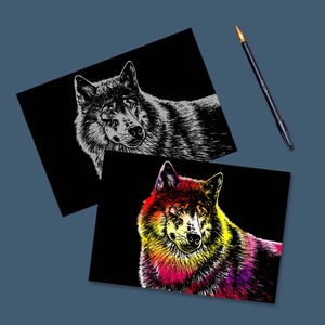 YUELU Serie di <span class=keywords><strong>Animali</strong></span> Colorati <span class=keywords><strong>da</strong></span> Dipingere <span class=keywords><strong>per</strong></span> Bambini, Arte a Graffio Fatta a Mano <span class=keywords><strong>per</strong></span> <span class=keywords><strong>Adulti</strong></span>, Regalo di Compleanno - Product Image 4