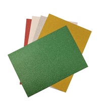 Papier pailleté noir métallisé pour accessoires de mode, fournitures artisanales écologiques non toxiques, feuille de 50x70cm, double face scintillante