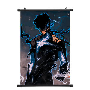 60*90CM Vente en gros sur mesure <span class=keywords><strong>Solo</strong></span> <span class=keywords><strong>Leveling</strong></span> Sung Jin Woo Manga Decora Anime Show Sale Cartoon Anime Wallscrolls Anime Wall Scroll - Product Image 2