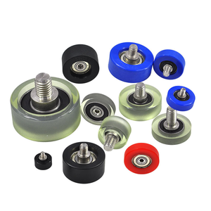 PU6818-4 küçük kasnak tekerlek rulman kauçuk kaplı PU rulo <span class=keywords><strong>608z</strong></span> 626 6200 6202 681zz 1.5x8x4mm POM poliüretan - Product Image 4