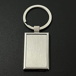 Porte-clés vierge en acier inoxydable pour gravure laser personnalisée, porte-clés en métal argenté pour sublimation DIY, formes variées, luxe et mode - Product Image 3