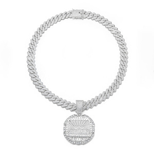 Nuevo Diseño Collar con Colgante <span class=keywords><strong>de</strong></span> la Última Cena con Cadena Cubana, Joyería Religiosa Hip Hop con Circonitas para Hombres y Mujeres - Product Image 1