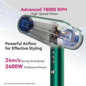 Secador de Pelo Profesional FirePhoenix M2plus con Función de Aire Frío, Motor de 2400W y 78000 RPM, 100-115 ° Ajustes de Calor C - Product Image 5