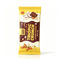 Sachet d'emballage en forme de coussin thermoscellable imprimé sur mesure pour chewing-gum, chocolat, barres de noix, idéal pour l'emballage alimentaire