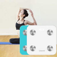 Báscula Digital de Grasa Corporal Leaone con Capacidad de 180 kg para Uso en Baño con Seguimiento del Índice de Salud