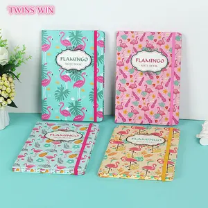 A5 Binding Hardcover Flamingo Notebook 80 Sheets One color Line Printing Planner Organizer 3229