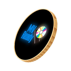 แท่นชาร์จไร้สายไม้ไผ่ 15W วัสดุธรรมชาติ ชาร์จเร็ว เป็นมิตรกับสิ่งแวดล้อม พร้อมไฟ LED แสดงโลโก้สีสันสดใส - Product Image 1