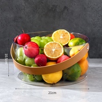 Lakuna Seau de rangement transparent pour bureau Boîte de rangement multifonctionnelle Panier en plastique créatif pour fruits