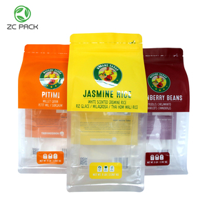 Ống đồng in ấn có thể tái chế đáy phẳng đứng Pouch Nắp kéo cấp thực phẩm PET + Nylon + PE đóng gói dây kéo trong suốt Mylar Túi - Product Image 6