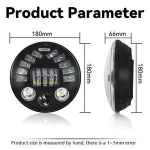 Faros LED Superbrillantes de 7 Pulgadas y 75W, Impermeables IP68, con Luz Alta y Baja, Bombilla H4 de 12V, 6000 Lúmenes, 6000-6500K, para Autos Universales - Product Image 5