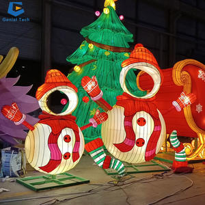 CCFL179 Wasserdichte Weihnachtsdeko für den Außenbereich, Weihnachtsmann-Laterne, Weihnachtsmann-Elch-Leuchte - Product Image 3