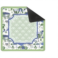 Tapis de Mahjong de Luxe Antidérapants Pliables en Caoutchouc, Grands Tapis de Jeu de Bureau, Tapis de Table de Jeu Imperméables avec Bords Cousus, Durables et au Design Personnalisé