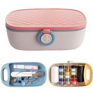 Sewing Kit Portable Sewing Kit for Adults Plastic Sewing Box Needle and Thread Kit Accessories and Supplies